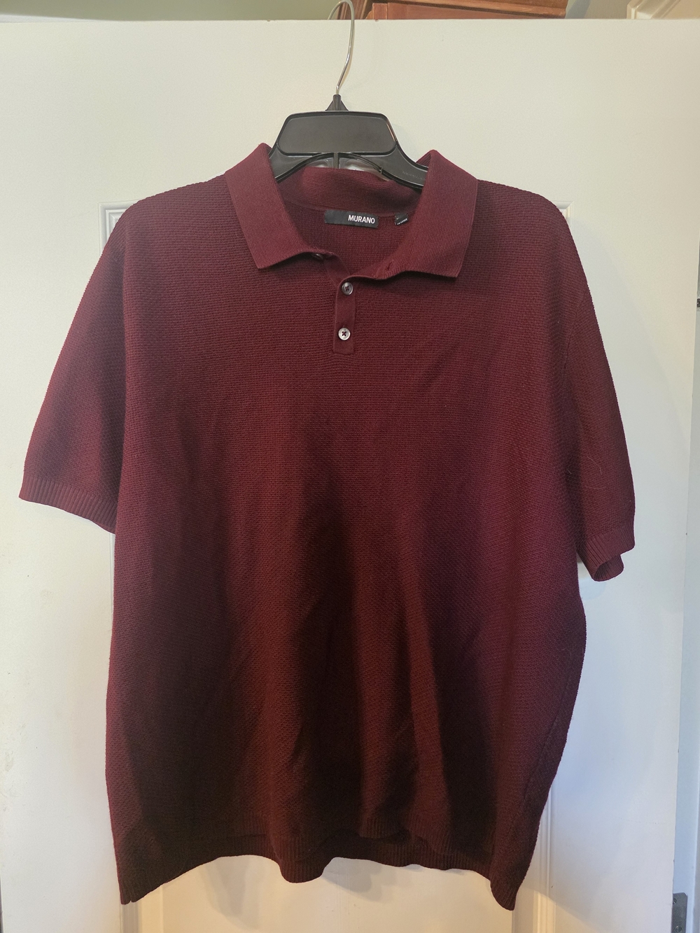 Murano Men's Deep Burgundy Short-Sleeve Polo